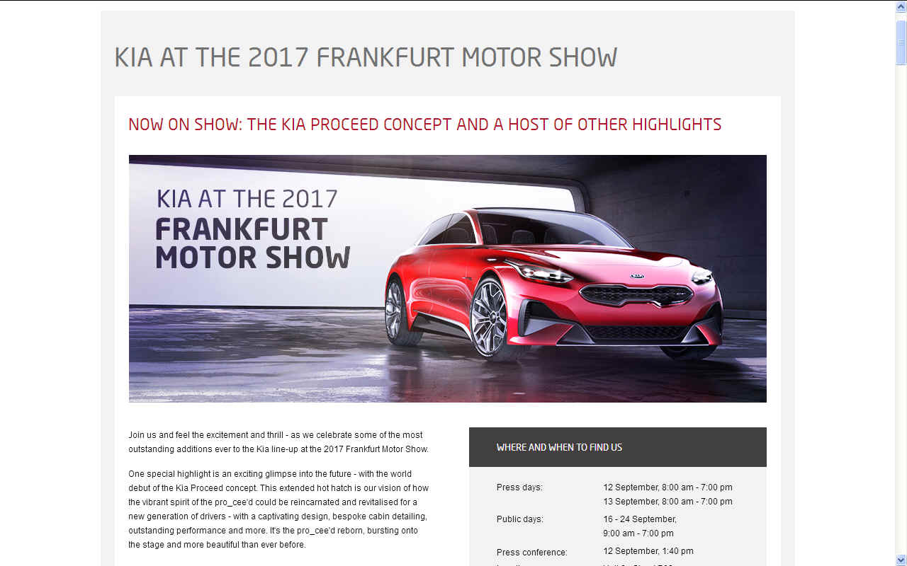 Frankfurt Motor Show Germany