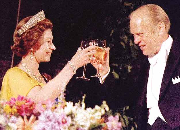 Queen Elizabeth meets President Ford